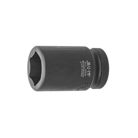 Holex Impact Socket, 1 inch Drive, 6 pt, Deep, 1-7/16 inch 653202 1.7/16